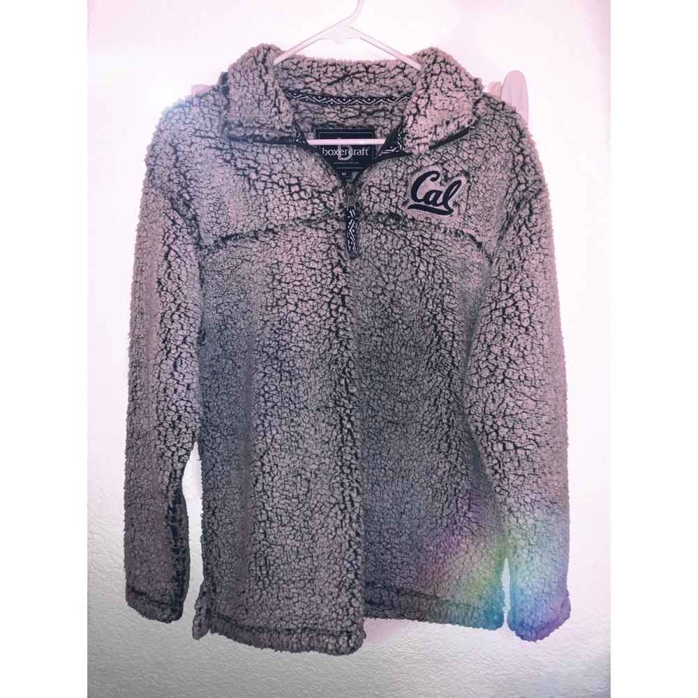 💜Cal Berkeley Sherpa half zip boxercraft